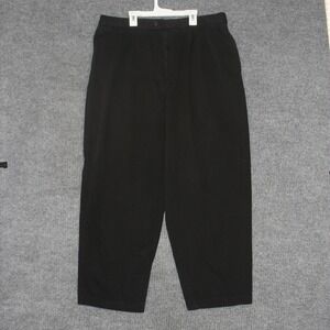 Perry Ellis Mens Black Pleated Front Classic Fit Cotton Dress Pants Size 38x29